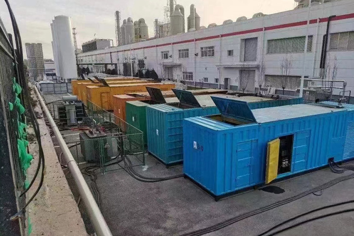武定发电机租赁施工现场